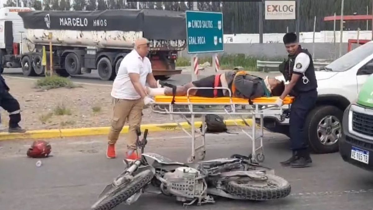 El joven motociclista sufrió golpes y contusiones que no eran de gravedad. Había quedado en observación en una clínica privada.&nbsp;