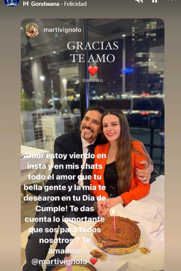 El posteo de Matías Alé. El posteo de Matías Alé.