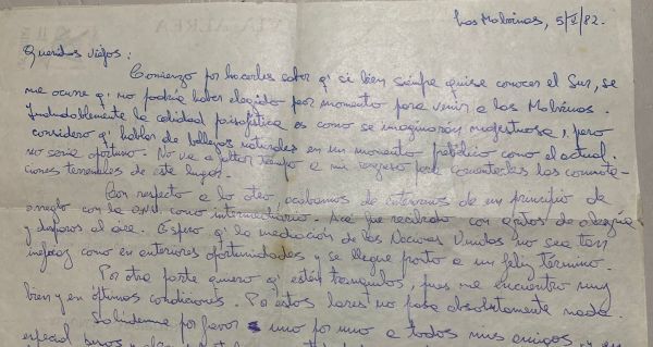 Carta de vida en una guerra