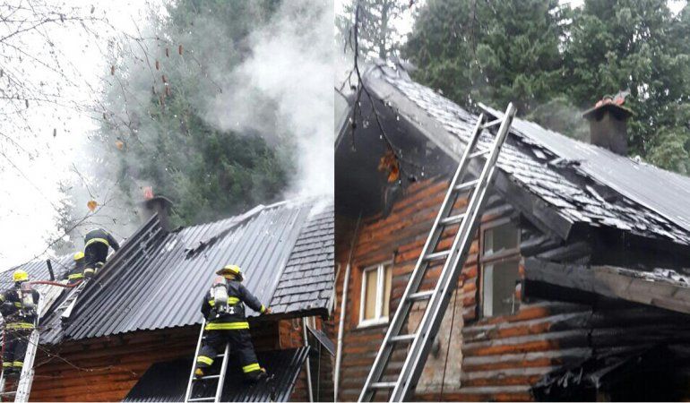 Un incendio consumió la parte superior de una vivienda