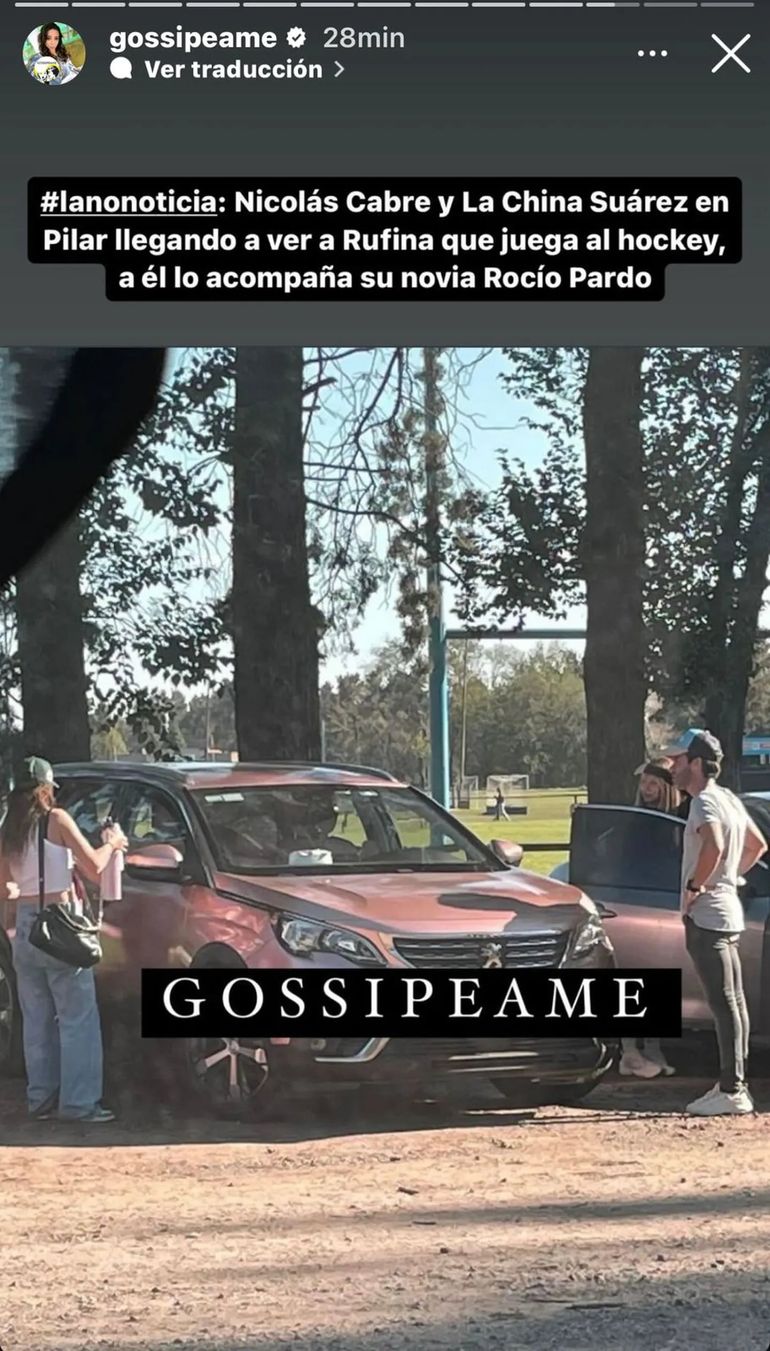 La China Suárez, Nicolás Cabré y su novia, reunidos para ver a Rufina. La China Suárez, Nicolás Cabré y su novia, reunidos para ver a Rufina.