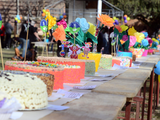 En fotos: la torta más larga del mundo para festejar el día de la niñez en Neuquén
