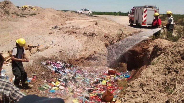 Decomisaron y destruyeron 1 tonelada de pirotecnia ilegal