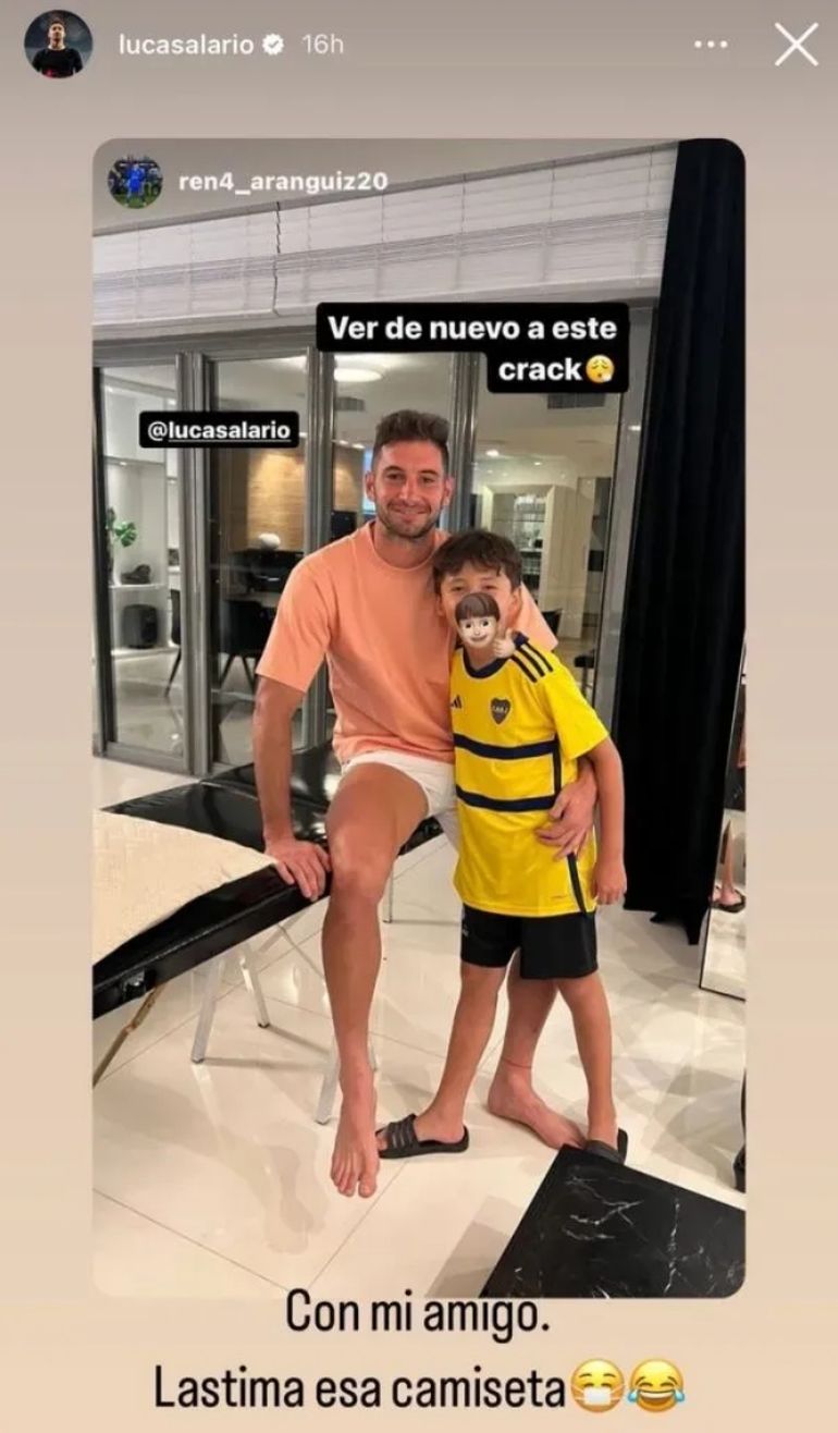 La foto de la polémica por Lucas Alario La foto de la polémica por Lucas Alario