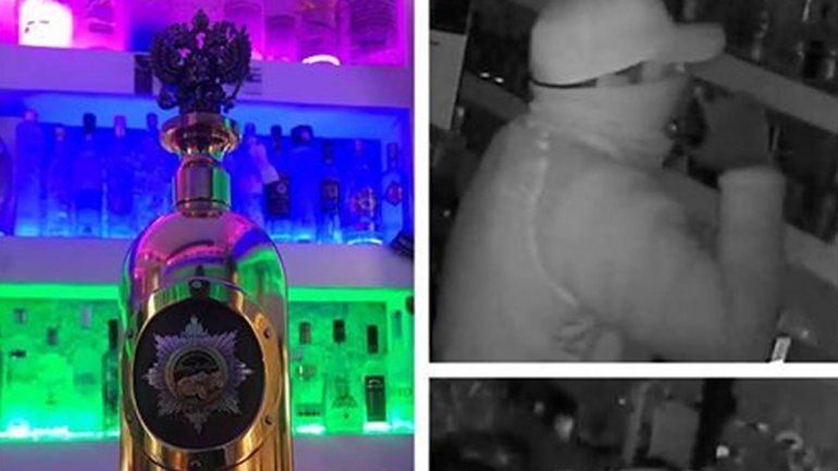 La botella fue hallada en una obra en construcción. ¿Quién se la tomó?