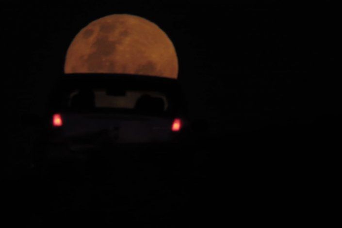 El fenómeno de la Luna Azul en Neuquén.