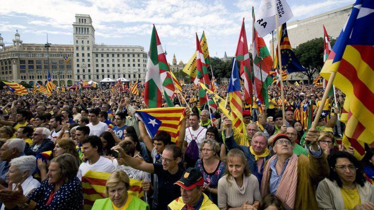 Marcha por la independencia de Cataluña.