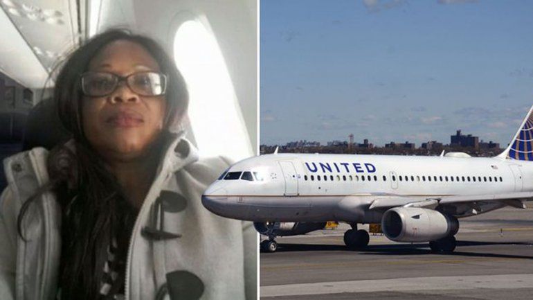 Pasó en un vuelo de United Airlines. La mujer sufre de vejiga hiperactiva.