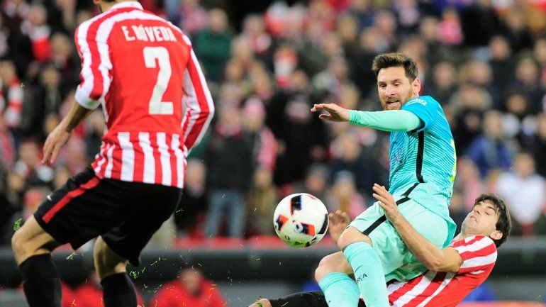 Messi marcó un gol en la derrota del Barcelona ante Bilbao