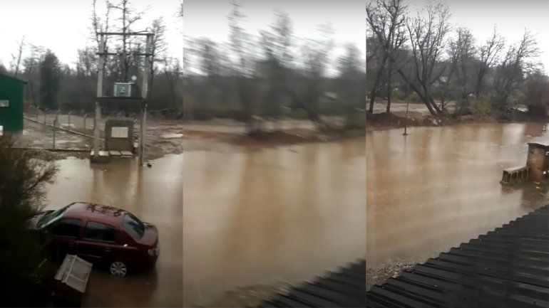 Por las lluvias, algunos barrios de Villa La Angostura terminaron inundados