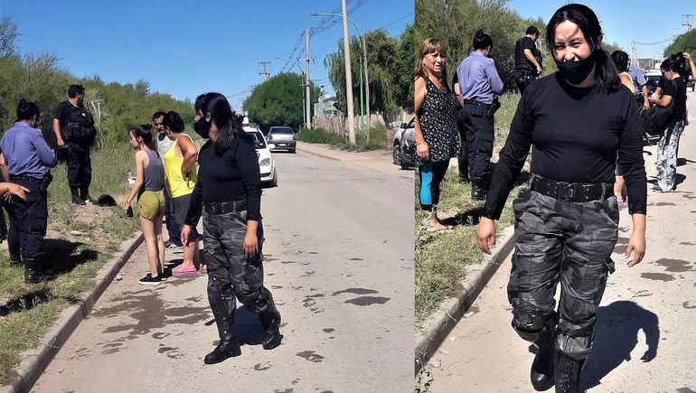 Policías cipoleños rescataron a una familia que volcó y cayó al canal