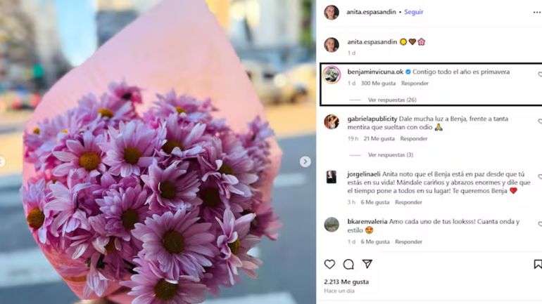 Benjamín Vicuña le agradeció a Anita su apoyo Benjamín Vicuña le agradeció a Anita su apoyo