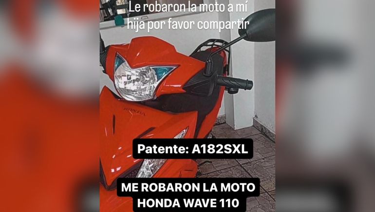 Barrio La Sirena: asaltantes la siguieron hasta su casa y le robaron la moto