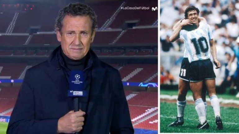 Las lágrimas de Valdano y el dolor de Cani por la muerte de Diego