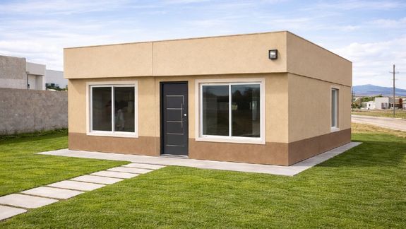 El modelo de la casa que se sorteará en la Fiesta de la Confluencia.