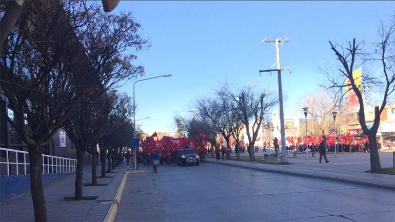 El MTD marchó contra la política del ajuste y la merma de obra pública