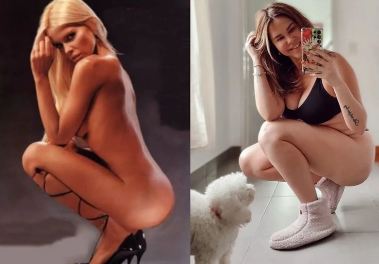 La panelista de LAM comparó en Instagram su cuerpo de la época de vedette con su figura actual.