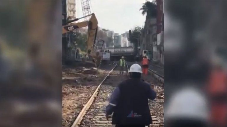 Así rectifican una vía en plena Capital Federal