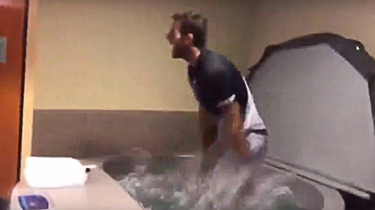 Del Potro, enloquecido tras ganar Indian Wells: jacuzzi, champagne y cantitos