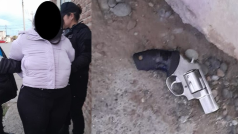 Policías de Trelew que intervinieron para frenar la gresca descubrieron que una de las participantes tenía un revolver cargado con cinco municiones.