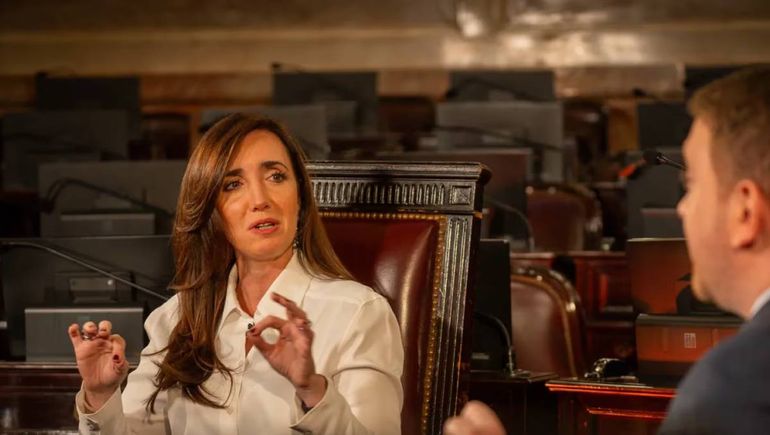 Victoria Villarruel en su entrevista con Jonatan Viale. Foto TN. Victoria Villarruel en su entrevista con Jonatan Viale. Foto TN.