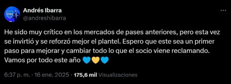El mensaje de Andrés Ibarra El mensaje de Andrés Ibarra