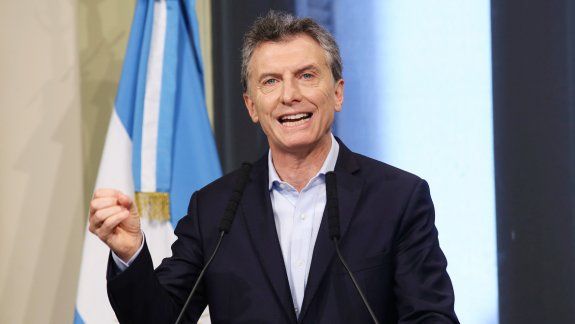 Mauricio Maci, ayer, en rueda de prensa en la Casa Rosada.