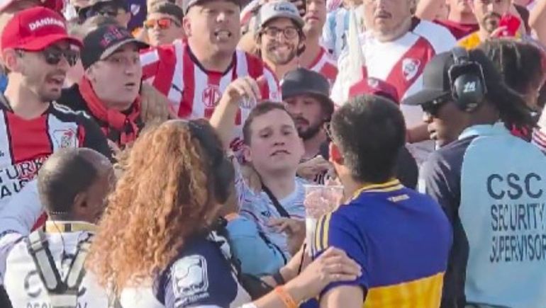 Cómo terminó el hincha de Boca que se quiso infiltrar en el partido de River en Los Ángeles