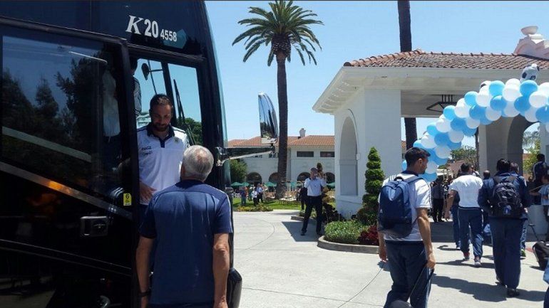 La Selección argentina ya se encuentra alojada en el Mansion Hayes Hotel de la ciudad californiana de Santa Clara