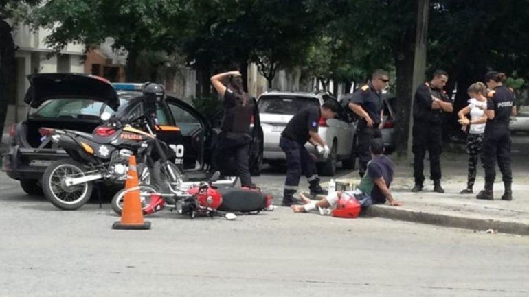 Motochorro terminó en el hospital después que intentaran lincharlo