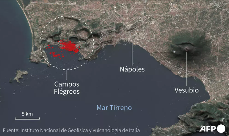 La zona afectada por actividad sísimica. La zona afectada por actividad sísimica.