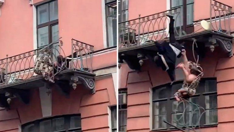 Viral: pareja cayó de un balcón tras una aparente discusión.