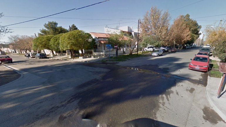 Calles Mazzoni y Winter en la ciudad de Neuquén.