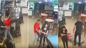 El abuso quedó regsitrado por las cámaras de seguridad del bar y el videó se viralizó en las redes sociales. | LM Neuquen El abuso quedó regsitrado por las cámaras de seguridad del bar y el videó se viralizó en las redes sociales.