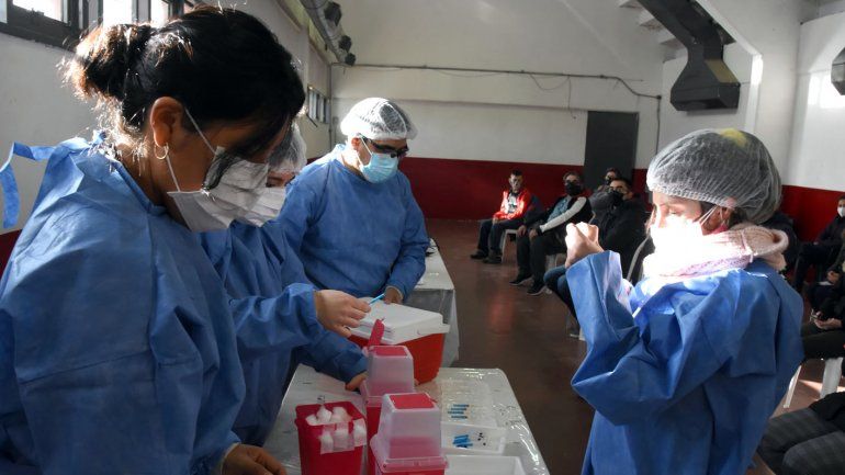 El estadio ruca che, uno de los más grandes para la aplicación de las vacunas.