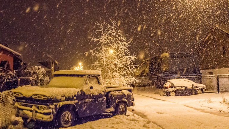 Una intensa nevada obligó a suspender las clases en San Martín