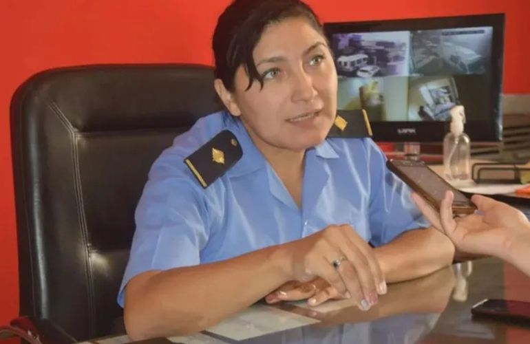 Soledad Díaz, titular de la comisaría Sexta de Comodoro Rivadavia. Soledad Díaz, titular de la comisaría Sexta de Comodoro Rivadavia.