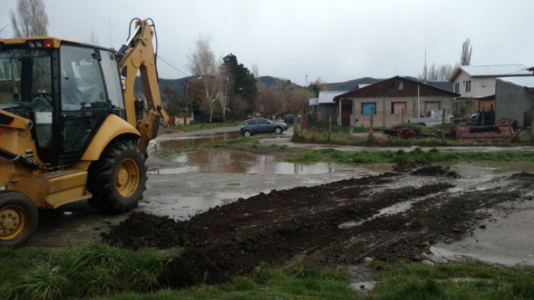 Las lluvias trajeron complicaciones en las calles en Junín de los Andes