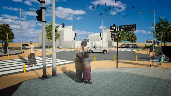En el oeste, la obra arrancará en la intersección de Belgrano y Godoy.