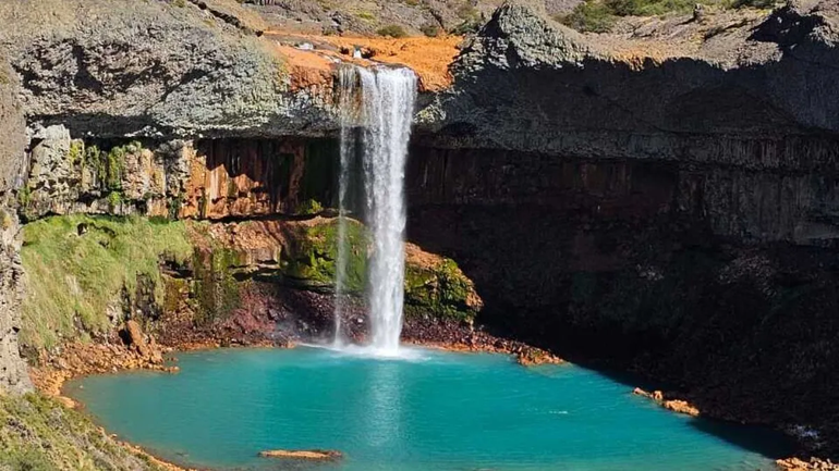 El Salto del Agrio en Neuquén. 