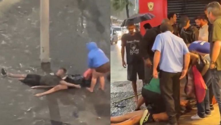 La adolescente chilena de 15 años es asistida tras sufrir una descarga eléctrica en Río de Janeiro.