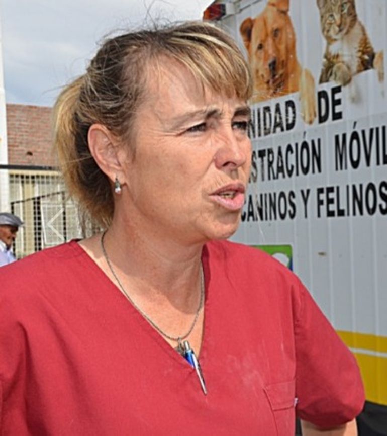 Verena Dietz, responsable de Zoonosis en Trelew. Verena Dietz, responsable de Zoonosis en Trelew.