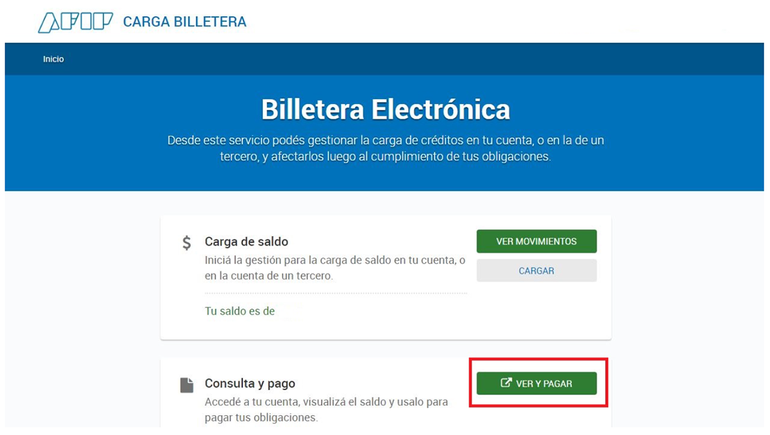 Una vez que un contribuyente haya ingresado saldo en la billetera electrónica de la AFIP podrá realizar distintos tipos de pagos. Una vez que un contribuyente haya ingresado saldo en la billetera electrónica de la AFIP podrá realizar distintos tipos de pagos.