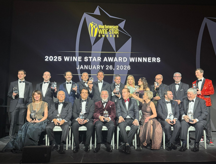 Todos los premiados por la influyente revista estadounidense Wine Enthusiast. Foto: prensa Luigi Bosca.