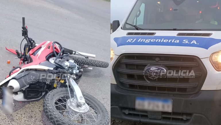 Choque en Ruta 7: fue entre un minibús petrolero y un motociclista que terminó en el Policlínico