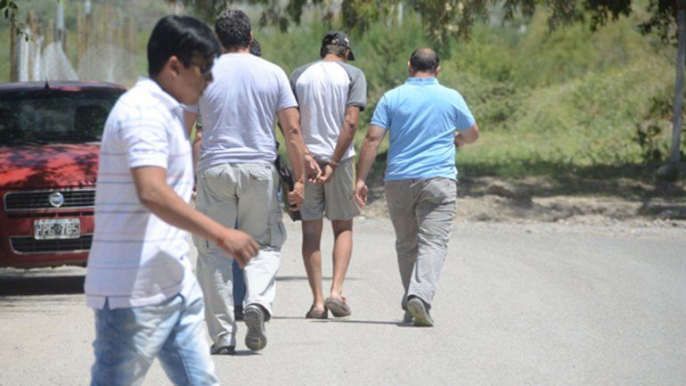 Rubén Funk cuando era detenido por el crimen en el Don Bosco.