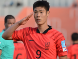 Lee Young-Jun festeja el gol de Corea que sería decisivo. Foto: Télam 