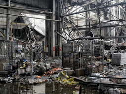 El puerto ucraniano de Pivdennyi, luego de los bombardeos de esta semana. El puerto ucraniano de Pivdennyi, luego de los bombardeos de esta semana.