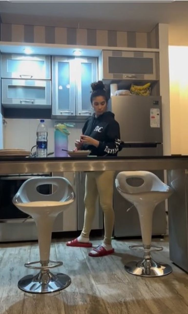 La cocina del lujoso departamento en Puerto Madero. La cocina del lujoso departamento en Puerto Madero.