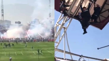 dramatico: cae el techo de un estadio durante un banderazo dramatico: cae el techo de un estadio durante un banderazo